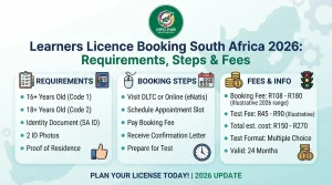 Learners Licence Booking South Africa 2026: Requirements, Steps & Fees