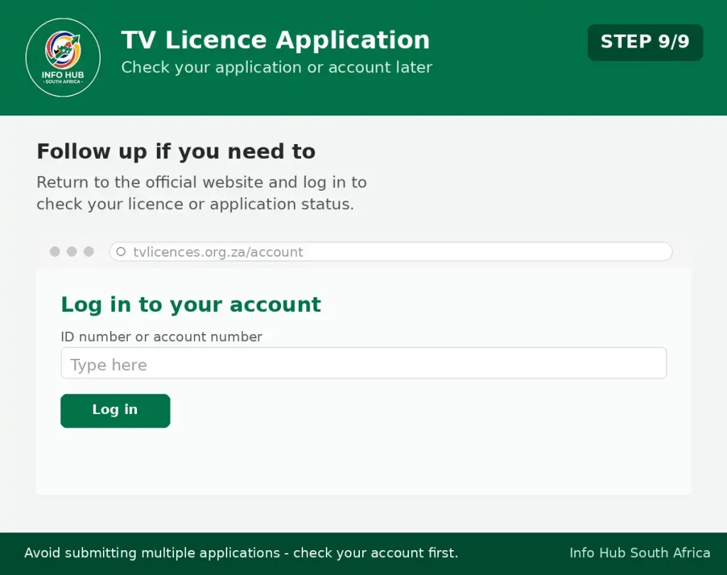 Check television licence application or account details online through TV Licences**