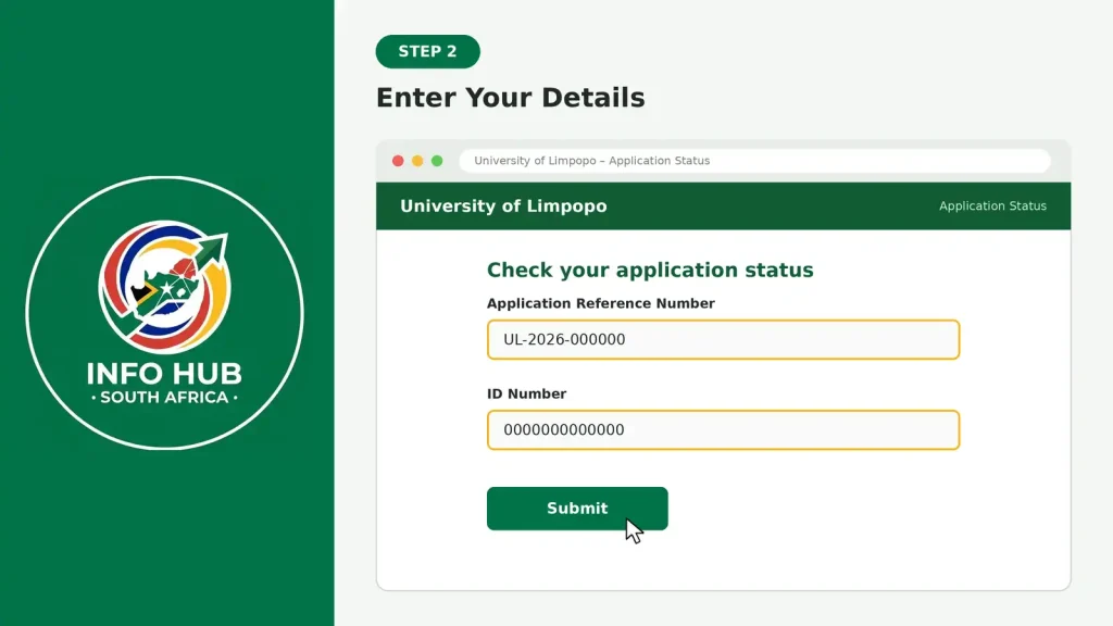 UL application status login using ID number and reference number