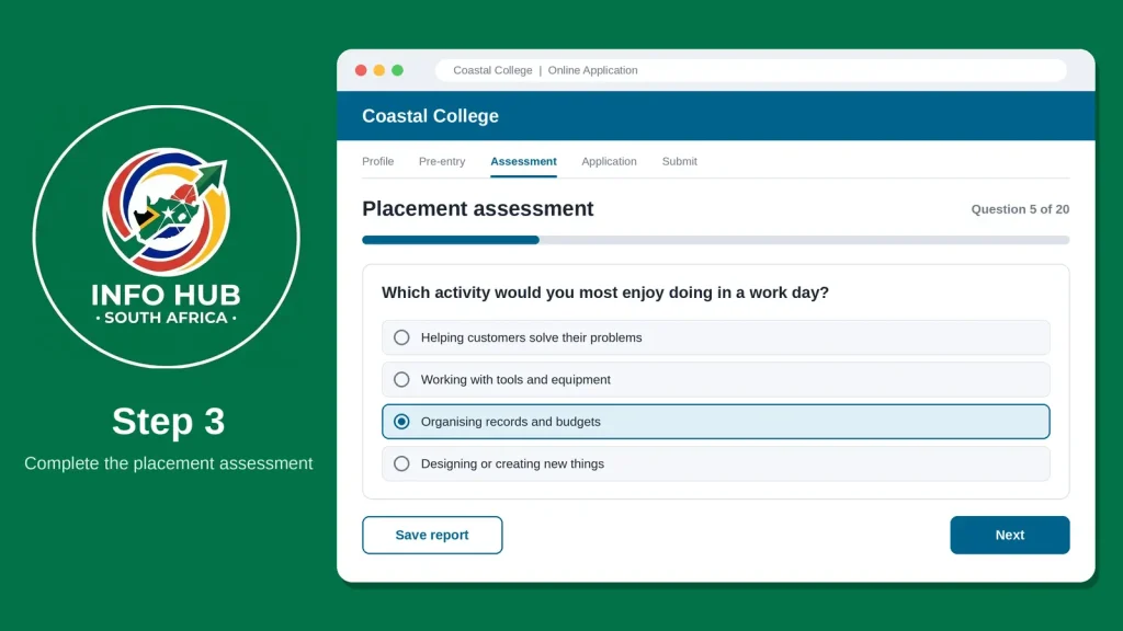 Coastal College Online Application – Complete Placement Assessment