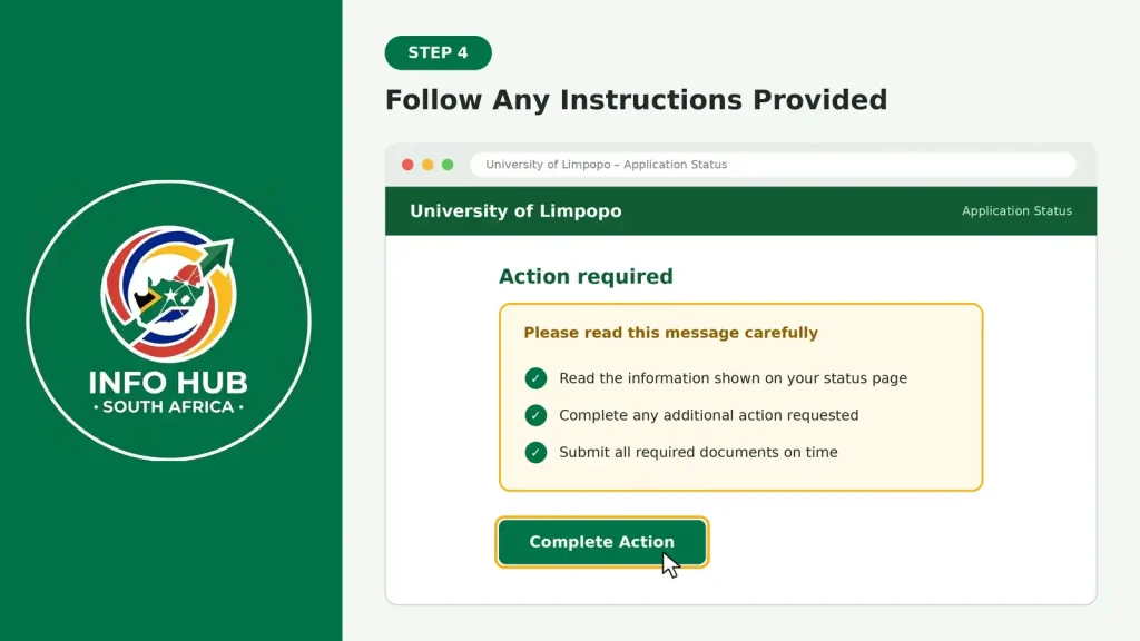 UL application status instructions and next steps