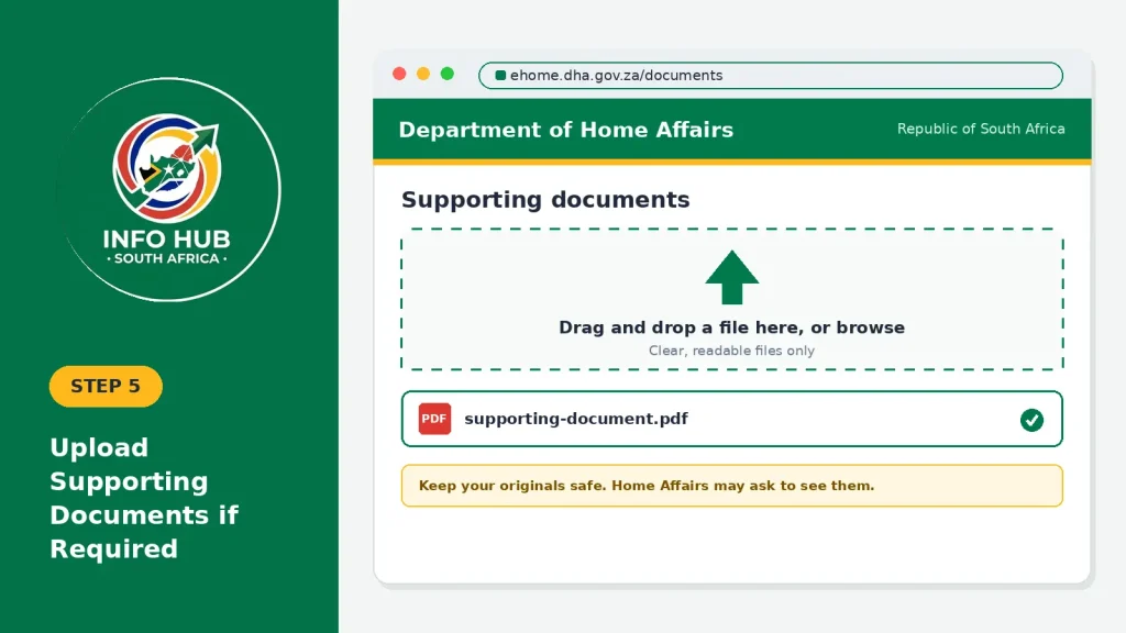 Uploading supporting documents for a Smart ID application online